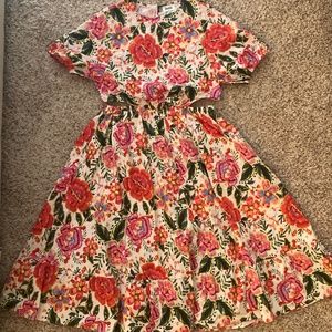 Leota Poplin Cutout MIDI Dress